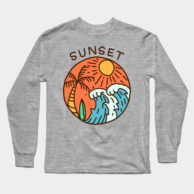 sunset Long Sleeve T-Shirt by donipacoceng